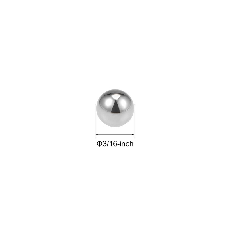 sourcing map Precision Balls 3/16" Solid Chrome Steel G10 for