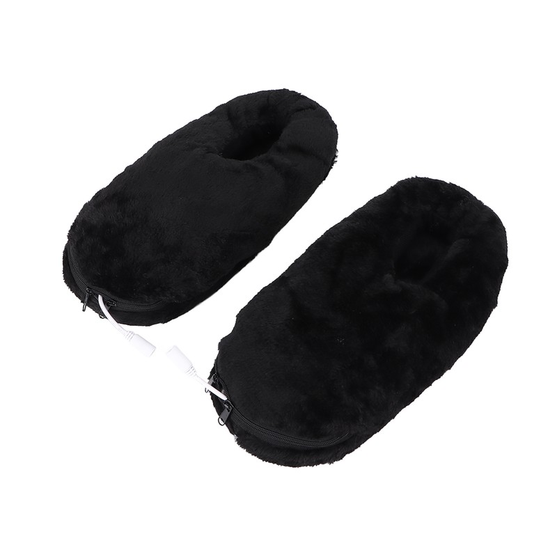 USB Heating Shoes Men Women Washable Outdoor Soft Plush Electric
