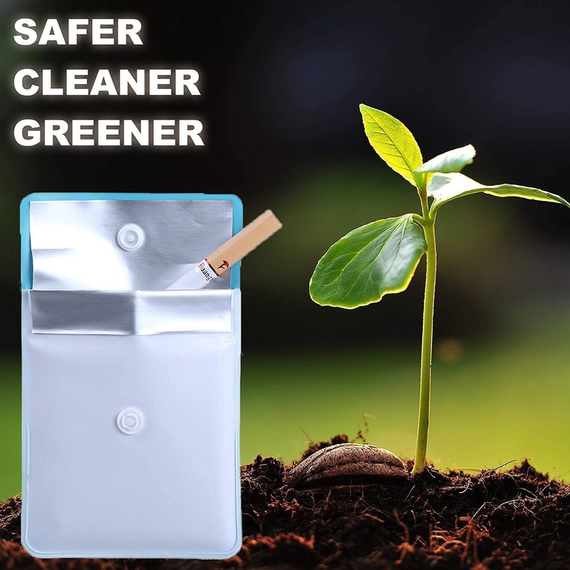 Pocket Ashtray, Ash Bag, Pack of 6, Fireproof, Odourproof, Reusable,