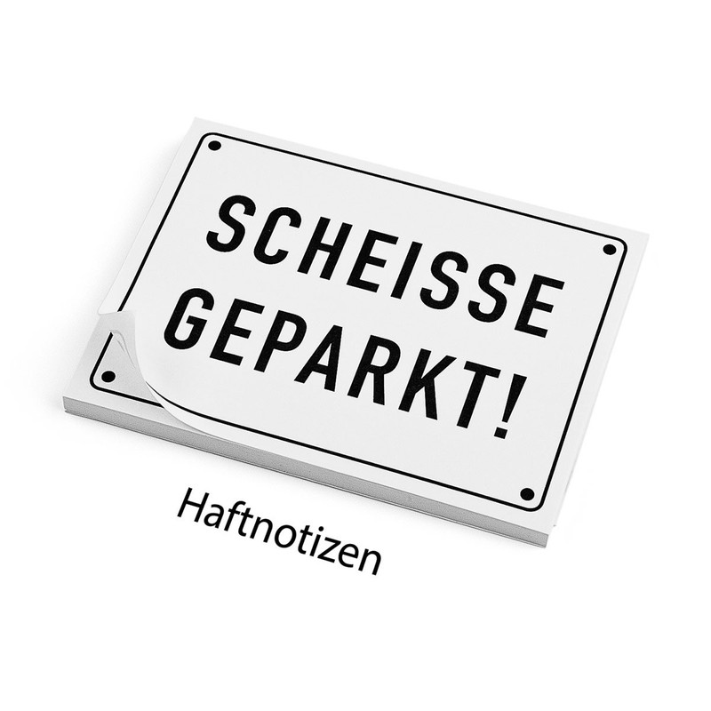 Post-It Notes SCHEISSE Park