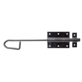 Alberts 137151 Bolt Lock Bolt with Attached Loop Black Plastic Coated Plate 90 x 67 mm Bolt Diameter 13.5 x 300 mm