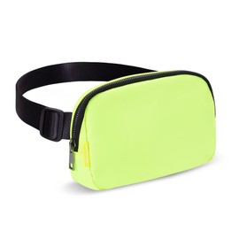 Belt Bag for Women Fanny Pack Dupes, Ginsco Crossbody Bag with Adjustable Strap, Waterproof Unisex Lightweight Everywhere Belt Bag Waist Pouch Fits Hiking Running Travel Fluorescent Green M135
