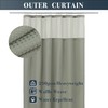 N&Y HOME Waffle Weave Shower Curtain with Snap-in Fabric Liner