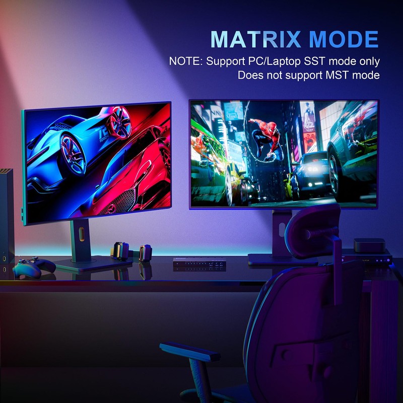 4K 60Hz HDMI Matrix 4x2, PORTTA 4 in 2 Out