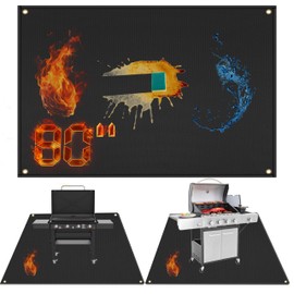 80x59 inchs Super Extra Large Grill Mat for Outdoor Grill,BBQ Protector Pads,Fire Pit Mat,Both Sides Fireproof Waterproof Barbecue Grill Mats to Protect Deck,Patio,Easy to Clean Indoor Fireplace Mat