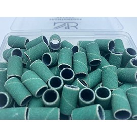 Spontaneous Beauty 100 PCS Premium Sanding Band + 2 Free Mandrel (Fine - 240 Grit, Green)