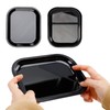 Metal Tray with Soft Magnetic Lid Black Tray with Spill