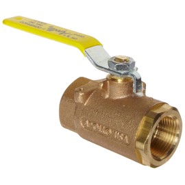 Apollo 71-100 Series Bronze Ball Valve with Mounting Pad, Two Piece, Inline, Lever, 3/4" NPT Female