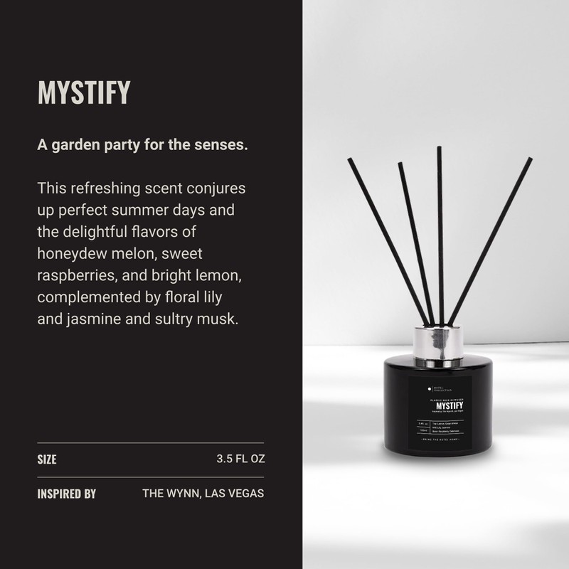 Mystify Reed Diffuser Set, Luxury Hotel Inspired Home Diffuser with
