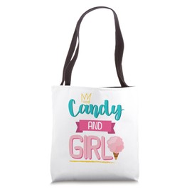 Cute Candy Girl Shirt Sweet Tooth Rainbow Cotton Candy Shirt Tote Bag