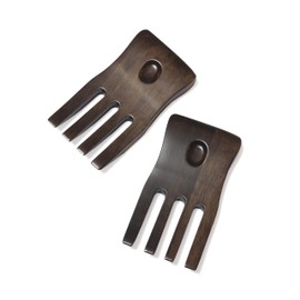 Lipper International Cherry Finished Salad Hands, 3.75" x 6.75" x 1.88", One Pair