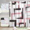 FeinKulturia Shower Curtain 180 x 200 cm, Thickened Geometric Pattern