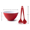 Zeal G217RSET Salad Bowl and Server Set, Red