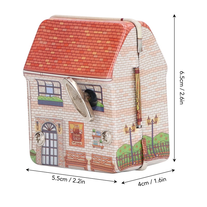 Metal Music Box Cute Exquisite Small House Design Mini Portable