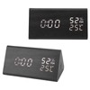 Wooden Digital Alarm Clocks LED Display Temperature Humidity Alarm Clocks