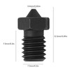 3 Pcs 3D Printer Nozzle 0.4mm M6x12.5mm High Temperature Resistance