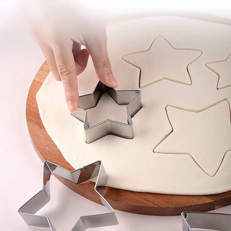 ccHuDE 3 Pcs Star Moon Cloud Cookie Cutters Stainless Steel