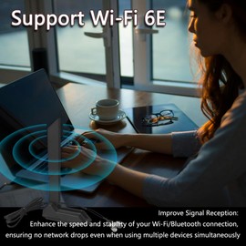 Gintai 2T2R WiFi 6E RP-SMA Antenna Cable for ASUS ROG Strix B660-I B450-F B550-A B650-A Z690-A Z690-E Z690-I Z690-F Z690-G Z690-F Z790-F X570-E X570-PRO 6GHz 5.8GHz 2.4GHz Magnetic Base