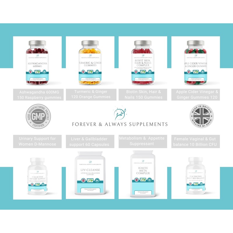 Ashwagandha Gummies 1200mg per serv High Strength with 5% Withanolides