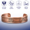MasonicMan Masonic Men's Pure Copper Magnetic Adjustable Bracelet Bangle