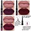 evpct 3Pcs Dark Deep Red Purple Plum Black Cherry Lip