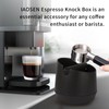 IAOSEN Knock Box 6 Inch Espresso Knock Box Shock-Absorbent Knock