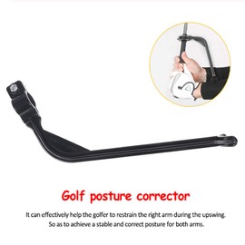 IKAAR Golf Dwing Trainer Aid Golf Swing Training Tool Golf Swing Guide Training Aid Golf Swing Trainer Beginner Gesture Alignment Black