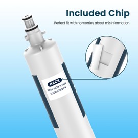 Crystala Filters Replacement for GE® RPWFE, RPWF (with CHIP) Refrigerator Water Filter, Compatible with WSG-4, WF277, GFE28GMKES, PFE28KBLTS, GYE22HMKES, DFE28JSKSS, GFE28GYNFS, GFD28GYNFS, 1 Pack