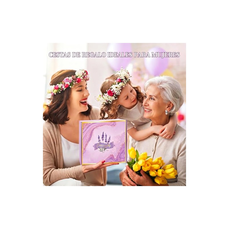 Regalos de Cumpleaños para Mujer,12 Canasta de Regalo de Spa
