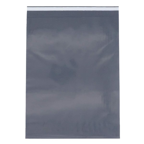 ariake Packing [300 Sheets] Courier Plastic Bags Shipping Bags Width 450 X Height 600 + Lid 40 mm Color Gray Thickness 90 Microns LD45 – 60 