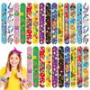 POPOYU 24Pcs Happy Birthday Slap Bracelets,Snap Bracelet Bands for Gifts