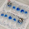 Blue Hole Deep Ocean Handmade Nail Tips - Square S