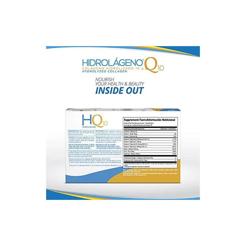 Hidrolágeno Q10 Colágeno Hidrolizado, Vitaminas Y Zinc