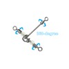 PATIKIL 3-Way Swivel 17lb 25 Pack Cross Line T-Turn Rolling