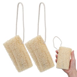 Tyqour Natural Loofah Sponge Set - 2pcs Exfoliating Sponge Loofah for Body Care, Multi-Functional Natural Sponges for Body, Ideal for Shower & Bath