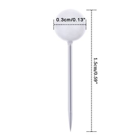 Outus 1/8 Inch Round Head Map Tacks Push Pins, 300 Pieces, White