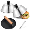 6 Inch Griddle Basting Covers & Smash Burger Press (2