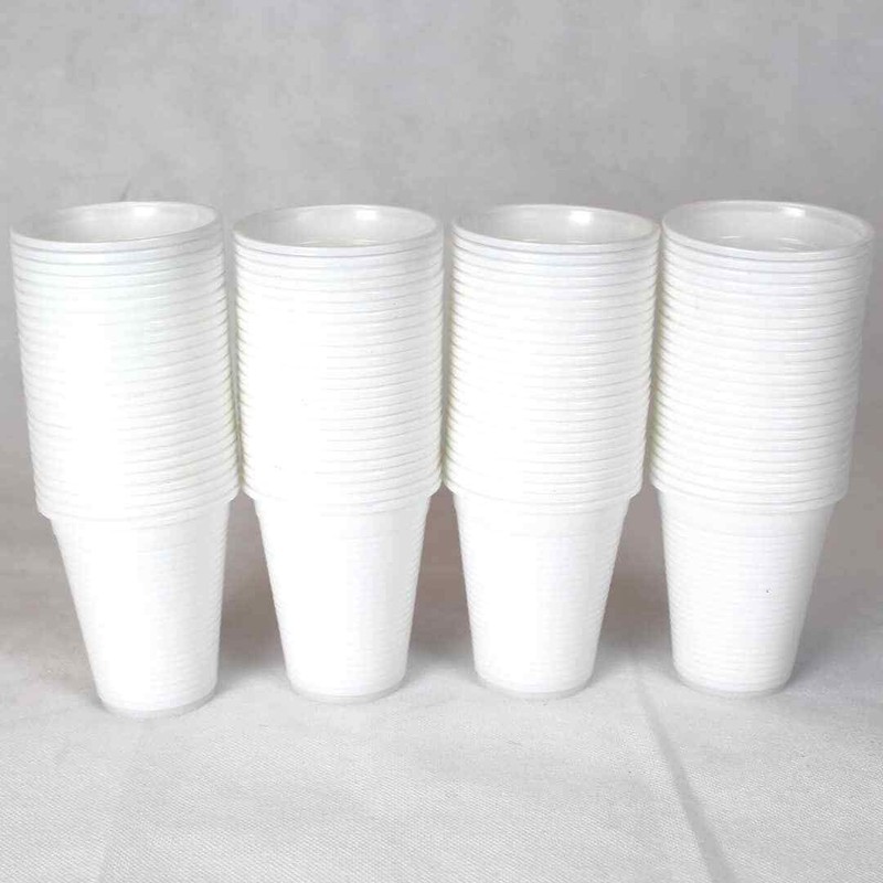 HOT BARGAINS 3000 X 7oz White Plastic Cups Reusable Water