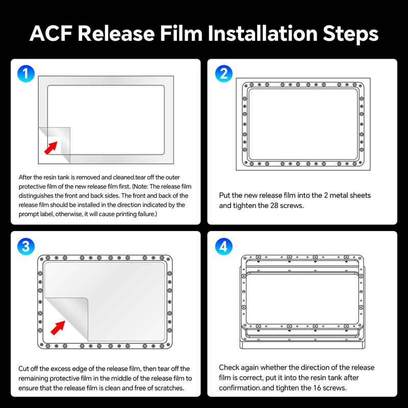 ELEGOO 3PCS ACF Release Liner Film for Saturn 3 Ultra