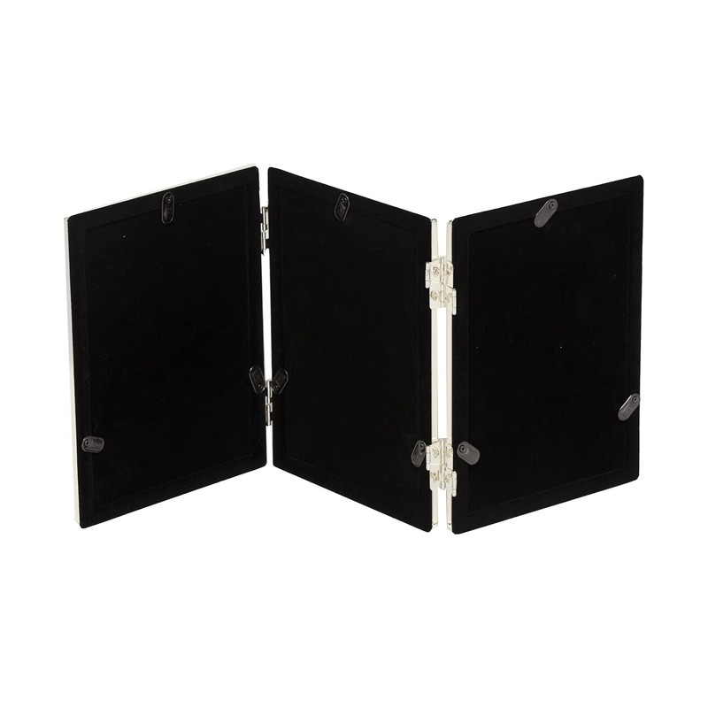 5 x 7-inch Silver Flat Edge TRIPLE PORTRAIT Photo Frames