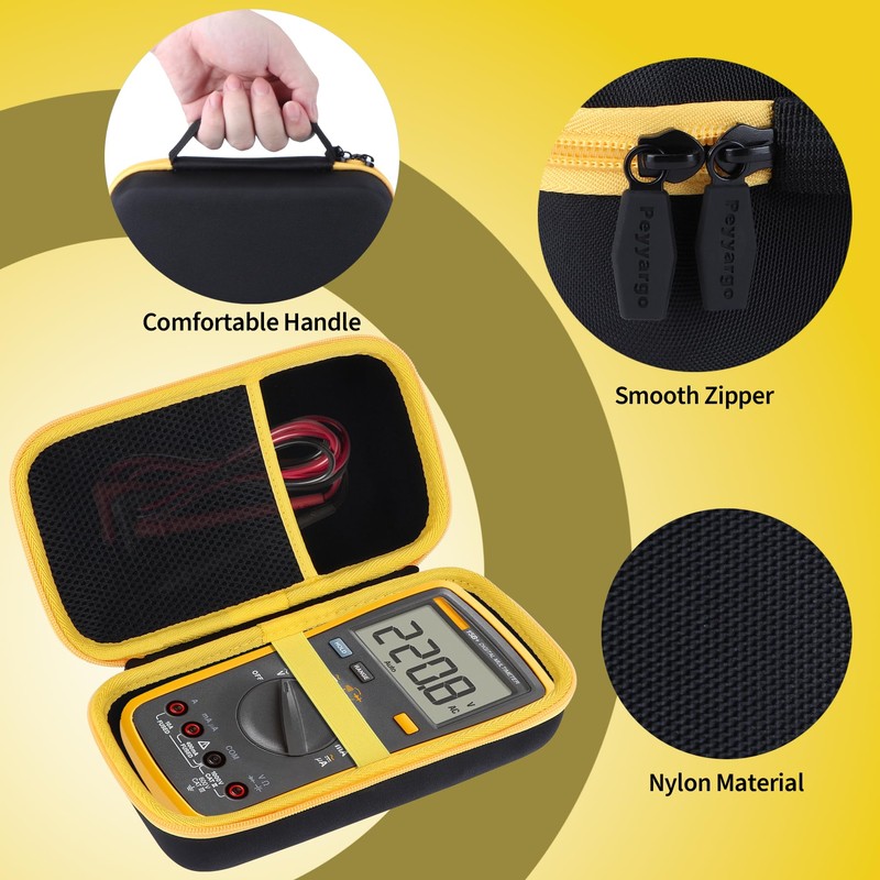 Peyyargo Storage Case Compatible with Fluke Fluke 15B+/17B+ Digital Multimeter