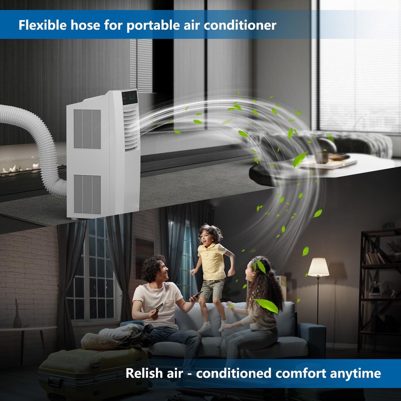 Hon&Guan 6 Inch Duct -16 FT White PVC and Aluminum