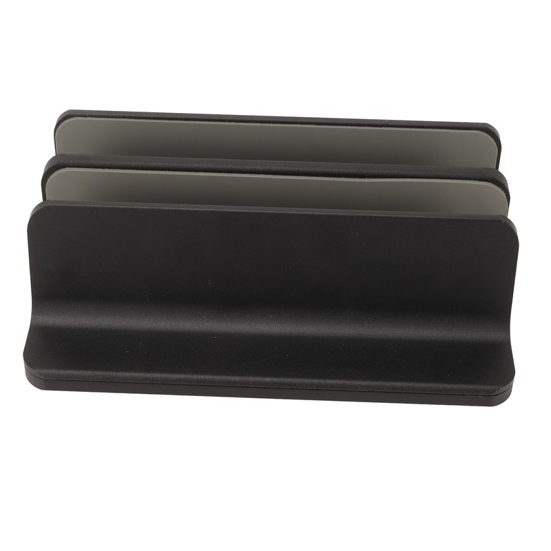 Vertical Laptop Stand Aluminum Alloy Double Dock Black Multifunctional Cooling