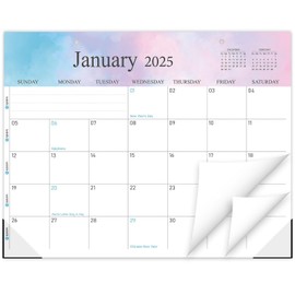 Guasslee Desk Calendar 2025, 18-Month Hanging Desk/Wall Calendar From 2025 Jan-2026 June, 14" X 11.5" Monthly Planner With Corner Protector For School Office Home Organizing & Planning