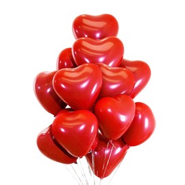 25 Pcs Red Heart Balloons for Valentines Day Decorations,12 Inch Latex Heart Balloons,Romantic Love Hearts Shape Baloon for Valentines,Birthday,Weddings, Anniversaries Party Props