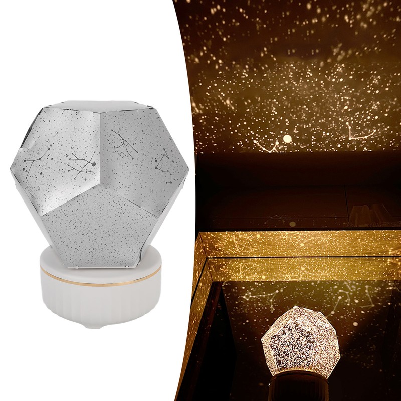 LED Projector Lamp 3 Color Multifunctional Dimmable Rotatable Rechargeable LED