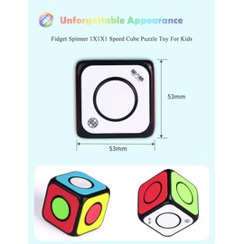 ROXENDA Speed Cube, Irregular Puzzle Magic Cube, 3D Rotatable Puzzle Cube for Children,Smooth Fast Cube Toys for Fast Cubing Fun for Children Adults (1x1x1 Cube)