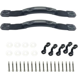 2Pcs Kayak Carry Handles,Canoe Boat Side Mount Carry Handles 2-Hole Kayak Handle Replacement with Kayak Pad Eyes and Screws Kit Kayak Accessory for Ocean Kayak Lifetime Kayaks Pelican Luggage (2)