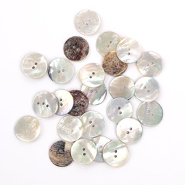 50PCS White Mother of Pearl Buttons Set,Natural Shell Sewing Buttons for DIY Crafts, Shirts, Suits, Blazers, Clothes (11.5mm, 2 Holes)