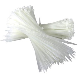 1000pcs Cable Zip Ties Nylon Cable Ties Cable Ties Auto Locking Plastic Weather Resistant Heavy Duty Wire Binding Wire Storage Tie Wrap Cable Ties Width 2.6mm Length 200mm (White)